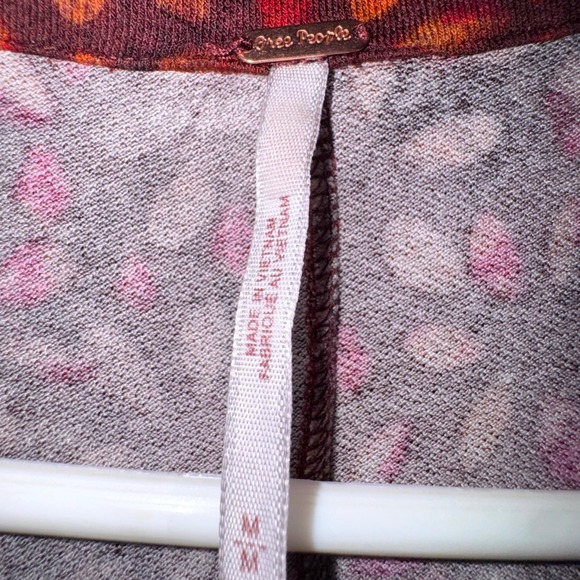 Free People Shayla Wrap Midi Dress Floral Print Long Sleeve Wrap Dress Size M - Picture 6 of 9